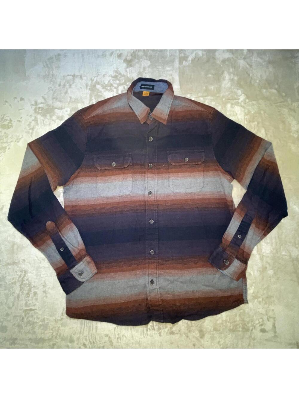 TAILOR VINTAGE Luxe Performance Men's Stretch Flannel Button Long Sleeve Shirt M
